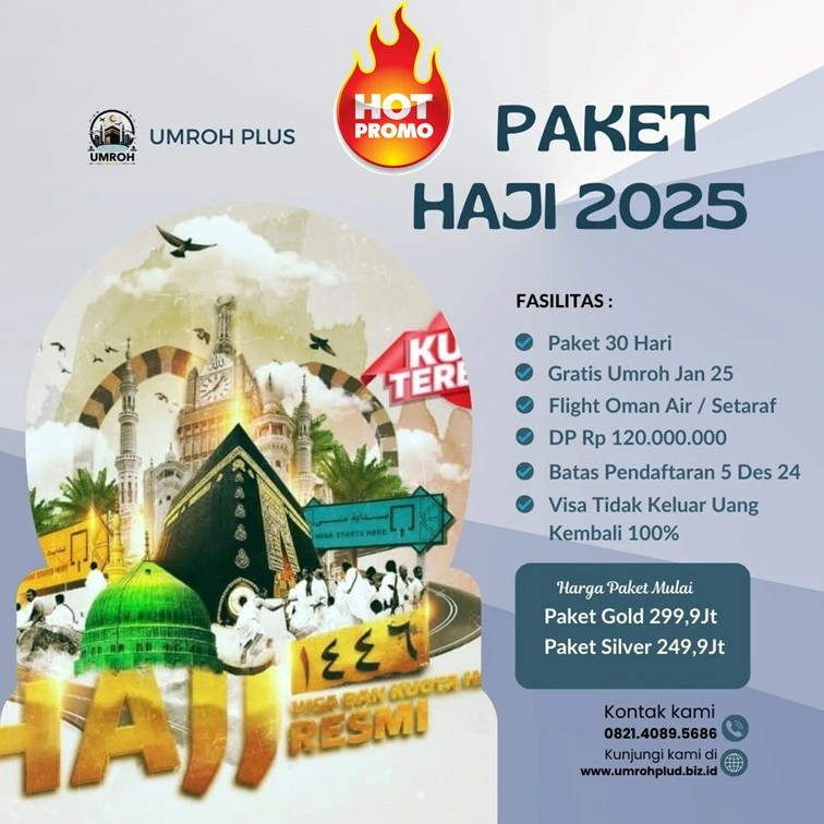 Paket Haji Langsung Berangkat 2025 2026 200 Jutaan Parepare
