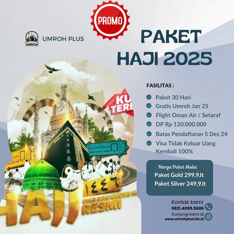 Paket Haji Langsung Berangkat 2025 2026 200 Jutaan Toraja Utara